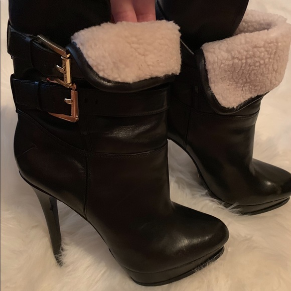 Michael Kors Heeled Leather Boots - Picture 2 of 7